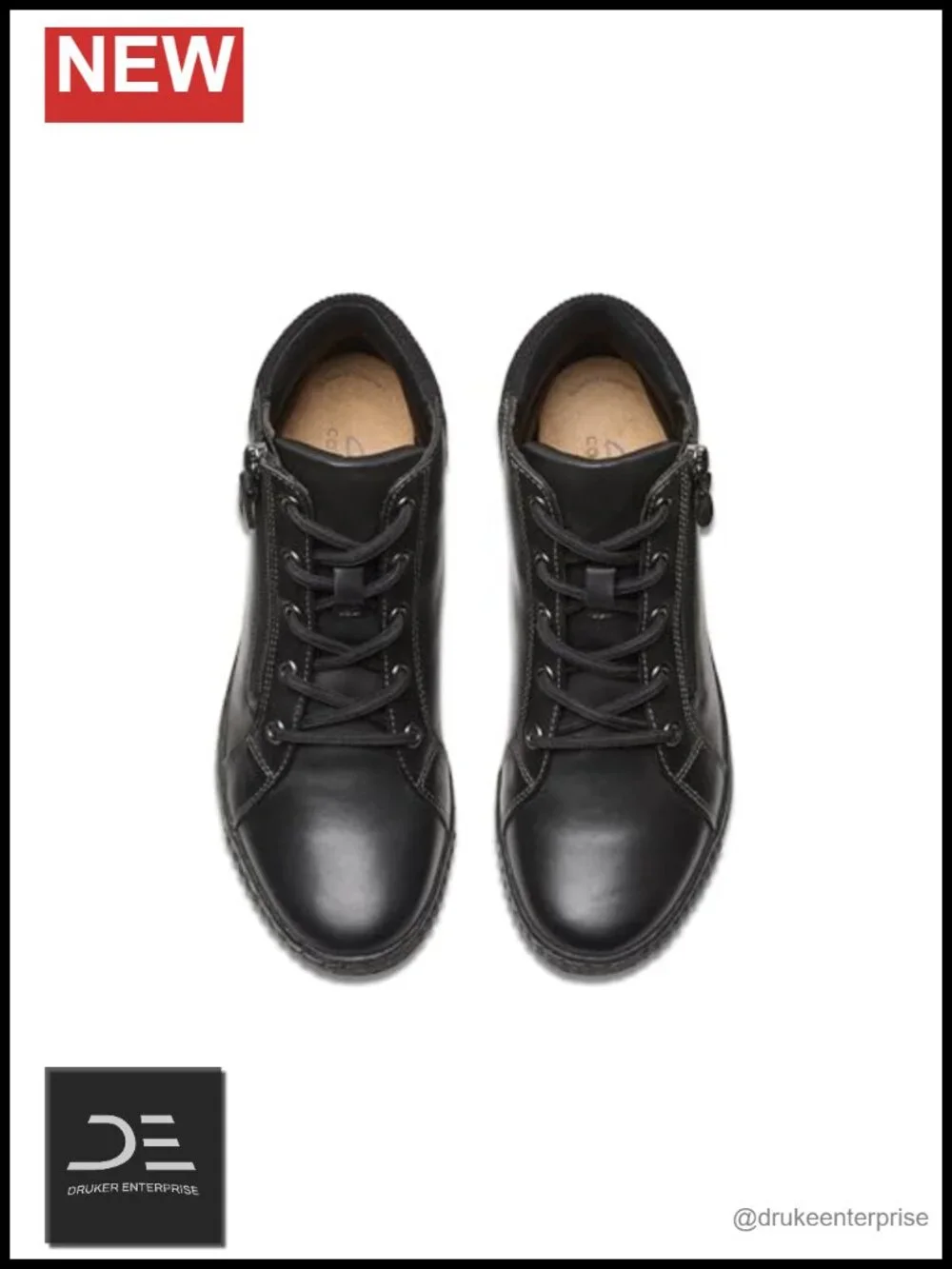 Clarks Women's Ankle Booties Lace-Up Side Zipper Leather Comfortable